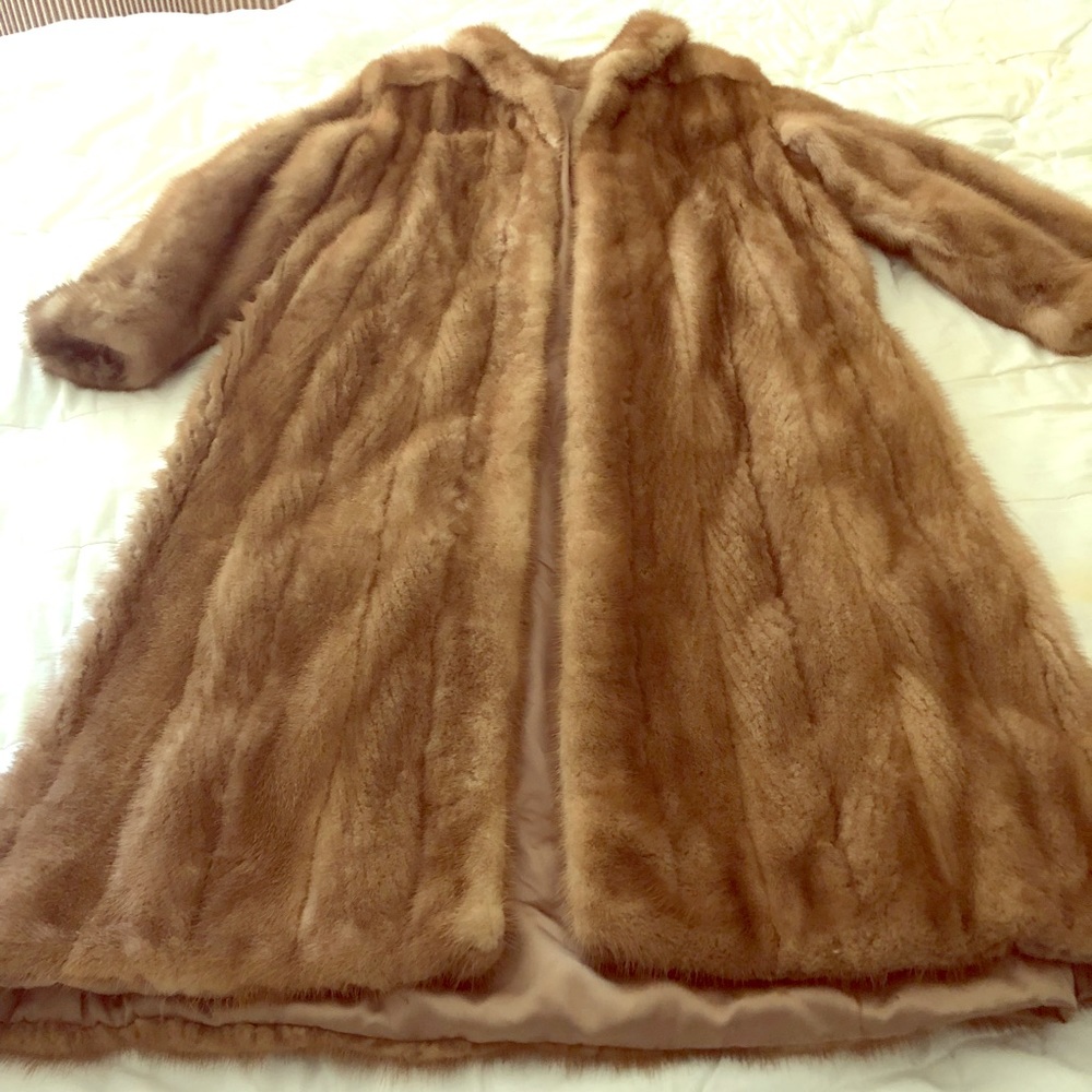 Full length sable mink coat size medium.